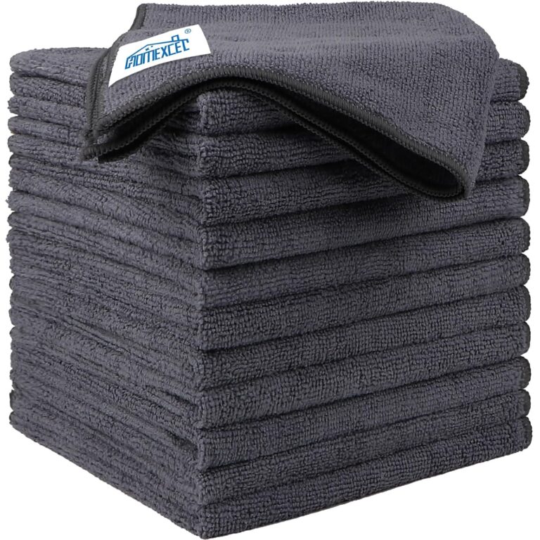 HOMEXCEL Microfiber Cleaning Cloth 12 Pack, 12.5 x 12.5 inch Microfiber Towels for Cars, Ultra Absorbent Car Washing Cloth, Lint Free Streak Free Cleaning Rags for Car, Kitchen,...