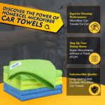 HOMEXCEL Microfiber Cleaning Cloth 6 Pack, 12.5 x 12.5 Inch Microfiber Towels for Cars, Ultra Absorbent Cleaning Rags, Lint Free Cleaning Towels for Household, Kitchen, Window,...