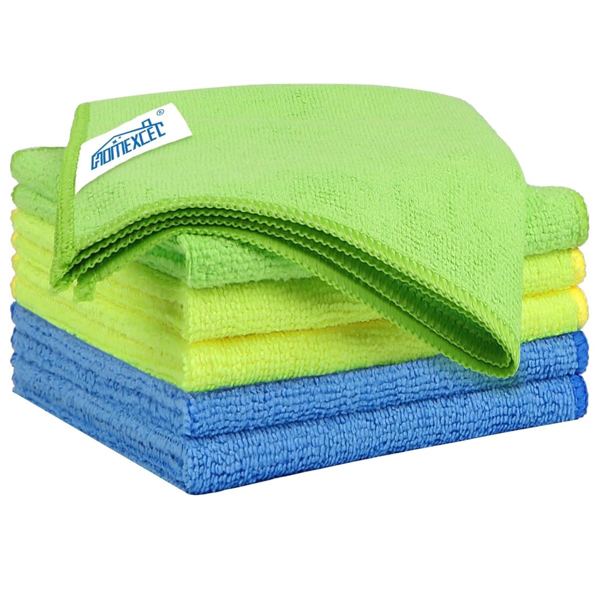 HOMEXCEL Microfiber Cleaning Cloth 6 Pack, 12.5 x 12.5 Inch Microfiber Towels for Cars, Ultra Absorbent Cleaning Rags, Lint Free Cleaning Towels for Household, Kitchen, Window,...
