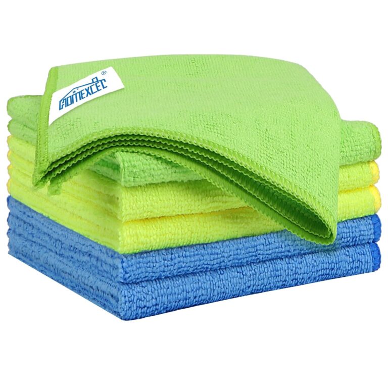 HOMEXCEL Microfiber Cleaning Cloth 6 Pack, 12.5 x 12.5 Inch Microfiber Towels for Cars, Ultra Absorbent Cleaning Rags, Lint Free Cleaning Towels for Household, Kitchen, Window,...
