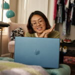HP 14 inch HD Windows Laptop Intel Processor N150 4GB RAM 128GB UFS Waterfall Blue
