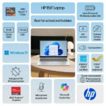 HP 15.6 inch FHD IPS Touch Windows Laptop AMD Ryzen 7 7730U 16GB RAM 512GB SSD Natural Silver