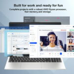 HP Essential 255 15.6" FHD Business Laptop, AMD Ryzen 5, 32GB RAM, 2TB SSD, Windows 11 Pro, Sliver