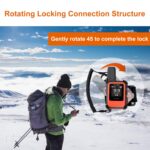 iGuerburn Backpack Tether for Garmin Handheld GPS inReach/eTrex/Rino/Alpha/Oregon/GPSMAP Series - Garmin Spine Mount Adapter with Safety Cord
