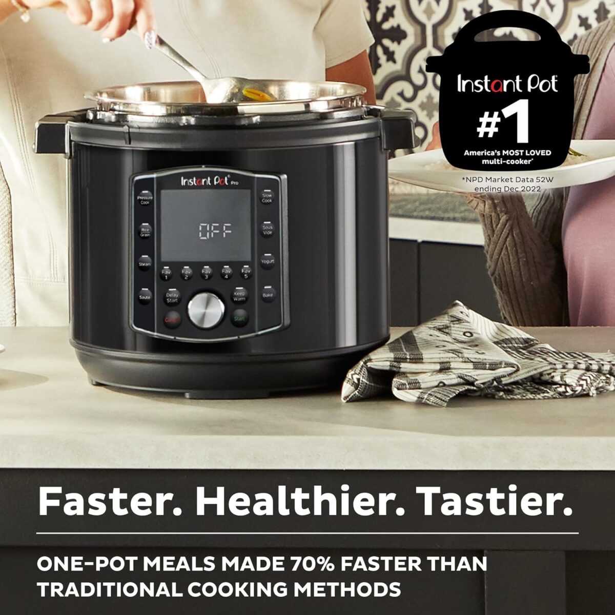 Instant Pot Pro 10-in-1 Pressure Cooker, Slow Cooker, Rice/Grain Cooker, Steamer, Sauté, Sous Vide, Yogurt Maker, Sterilizer, and Warmer, Includes App With Over 800 Recipes,...