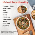 Instant Pot Pro 10-in-1 Pressure Cooker, Slow Cooker, Rice/Grain Cooker, Steamer, Sauté, Sous Vide, Yogurt Maker, Sterilizer, and Warmer, Includes App With Over 800 Recipes,...