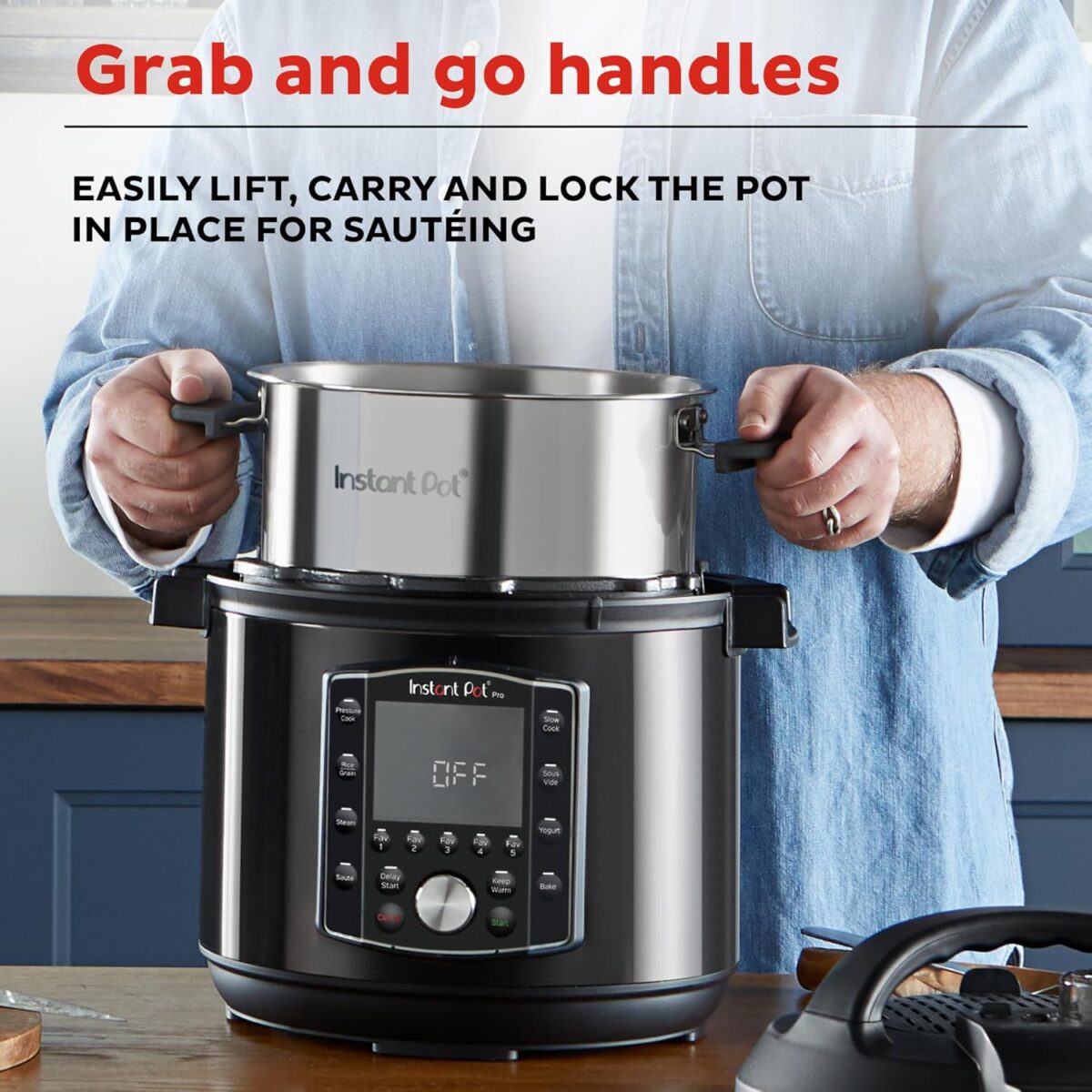 Instant Pot Pro 10-in-1 Pressure Cooker, Slow Cooker, Rice/Grain Cooker, Steamer, Sauté, Sous Vide, Yogurt Maker, Sterilizer, and Warmer, Includes App With Over 800 Recipes,...