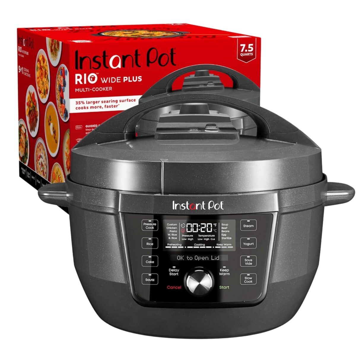 Instant Pot Pro 10-in-1 Pressure Cooker, Slow Cooker, Rice/Grain Cooker, Steamer, Sauté, Sous Vide, Yogurt Maker, Sterilizer, and Warmer, Includes App With Over 800 Recipes,...