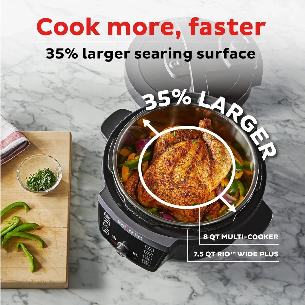 Instant Pot Pro 10-in-1 Pressure Cooker, Slow Cooker, Rice/Grain Cooker, Steamer, Sauté, Sous Vide, Yogurt Maker, Sterilizer, and Warmer, Includes App With Over 800 Recipes,...