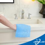 JEBBLAS Disposable Dish Towels and Cloths, Reusable Wipes, 50 Count, Red