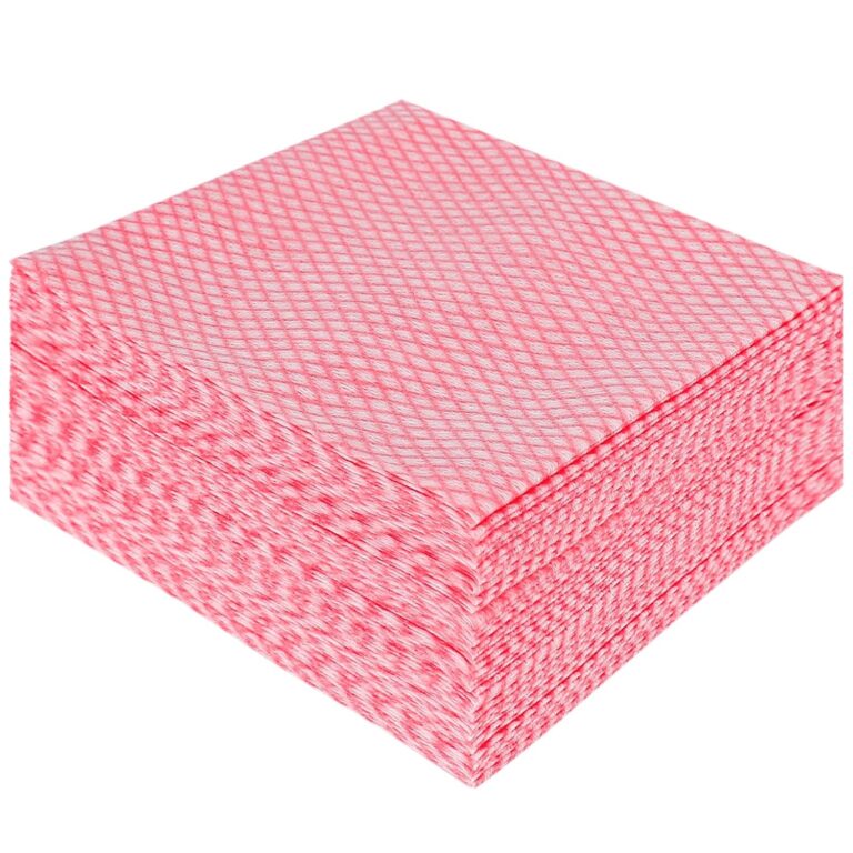 JEBBLAS Disposable Dish Towels and Cloths, Reusable Wipes, 50 Count, Red