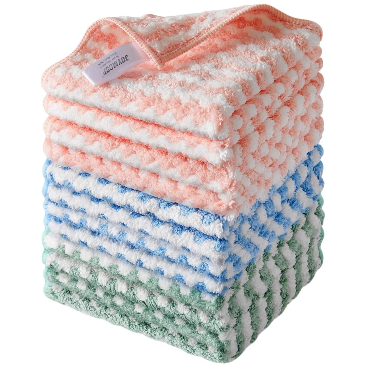 JOYMOOP Cleaning Cloths, Reusable Multi-Purpose Cleaning Rags, Highly Absorbent Kitchen Dish Towels, Quick Drying, Counters & Washing Dishes,11" x11" - 2pcs