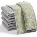 JOYMOOP Dual-Sided Silver Microfiber Cleaning Cloth, Reusable Non-Scratch Dishwashing Rag, Multipurpose Scrubbing Pads for Kitchen, Glass, Stainless Steel