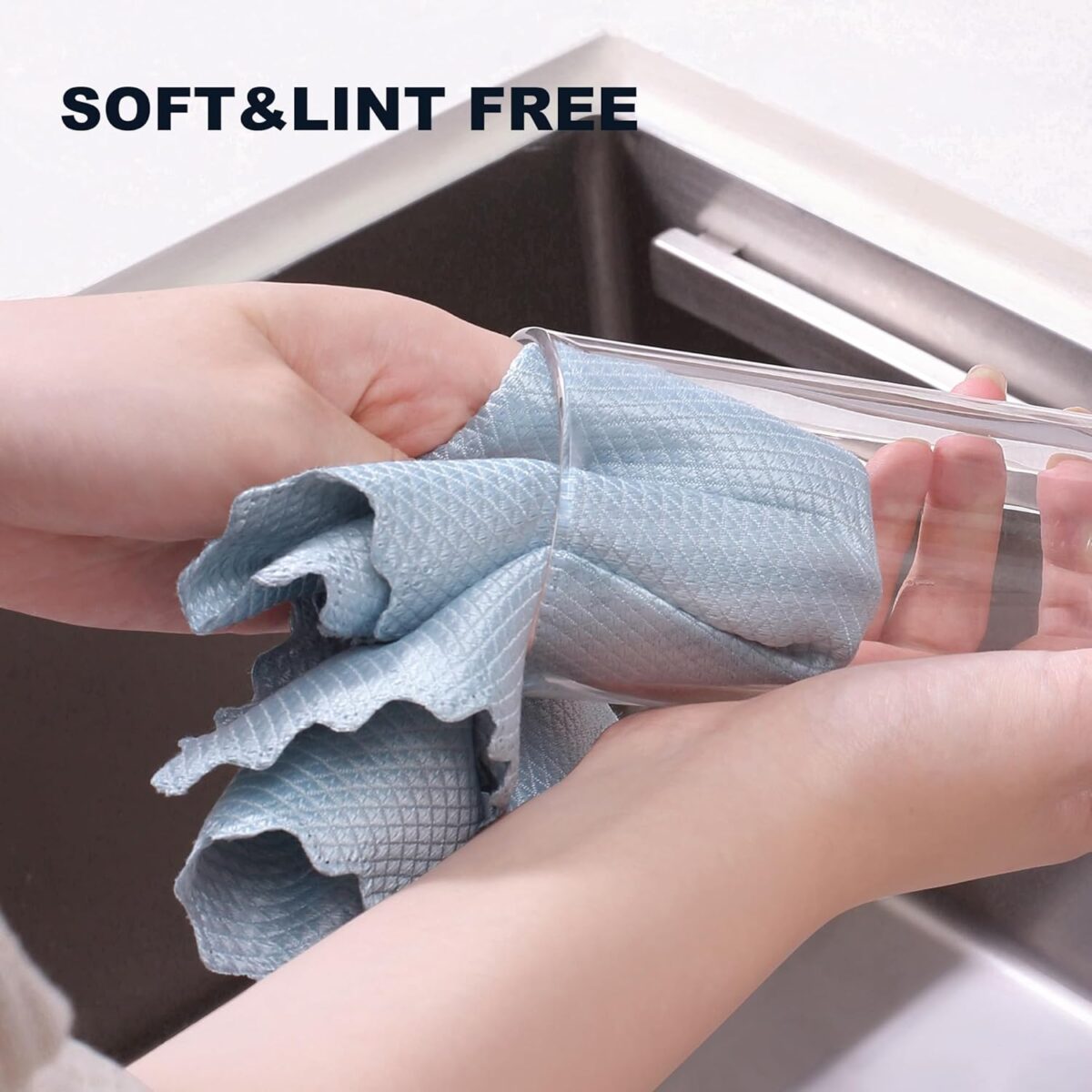 JOYMOOP Fish Scale Streak Free Magic Glass Window Cleaning Cloth, Microfiber Cleaning Cloth, Reusable Absorbent Shiny Wipes, Microfiber Towels, Lint Free Dish Drying Polishing...