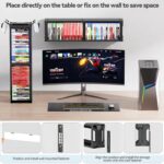 Kytok 40 Discs Video Game Storage Tower Holder with Controller Stand, Wall Mount Game Organizers and Storage for Nintendo Switch 2/ PS5/ PS4/ Xbox, Vertical & Horizontal Stand...