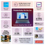 Lenovo IdeaPad Slim 3i 15.6" Laptop, Intel Core i3-N305, 8GB RAM, 256 SSD, Abyss Blue
