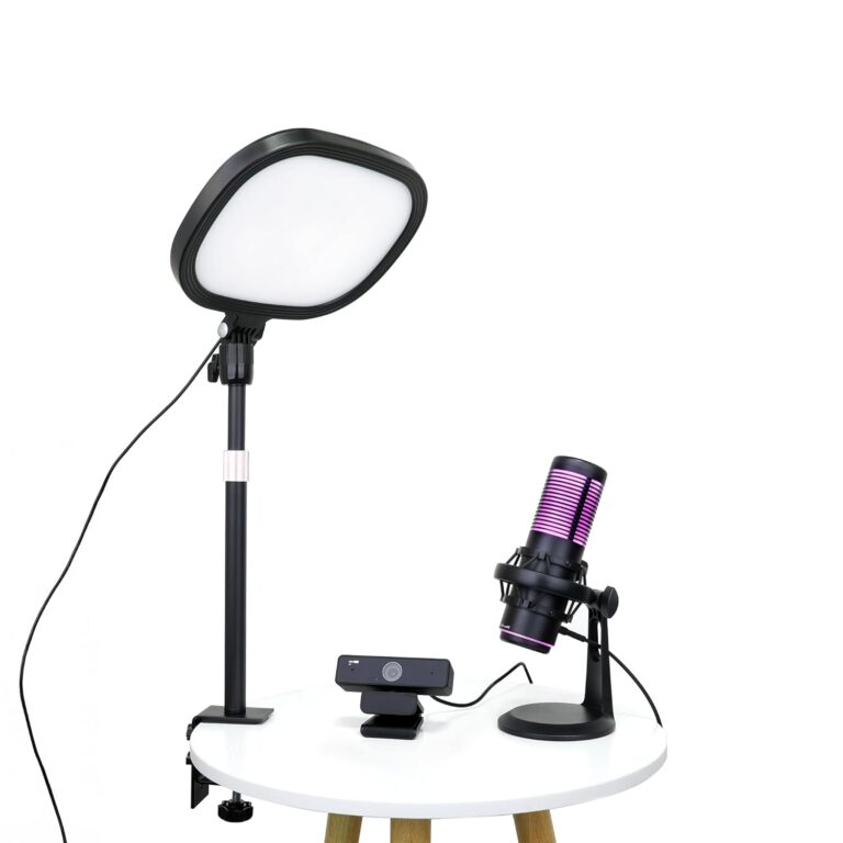 Live Video Streaming Kit (Deluxe)-for Video Call, Gaming, Podcast, YouTube, Content Creation- Includes 2k 60 FPS Webcam, Professional Cardioid Microphone, and LED Flat Light for...