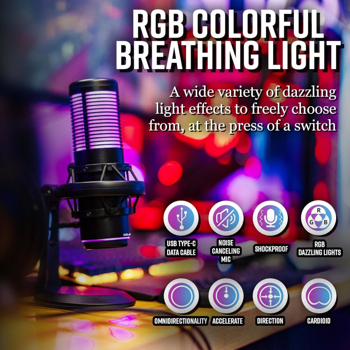 Live Video Streaming Kit (Deluxe)-for Video Call, Gaming, Podcast, YouTube, Content Creation- Includes 2k 60 FPS Webcam, Professional Cardioid Microphone, and LED Flat Light for...