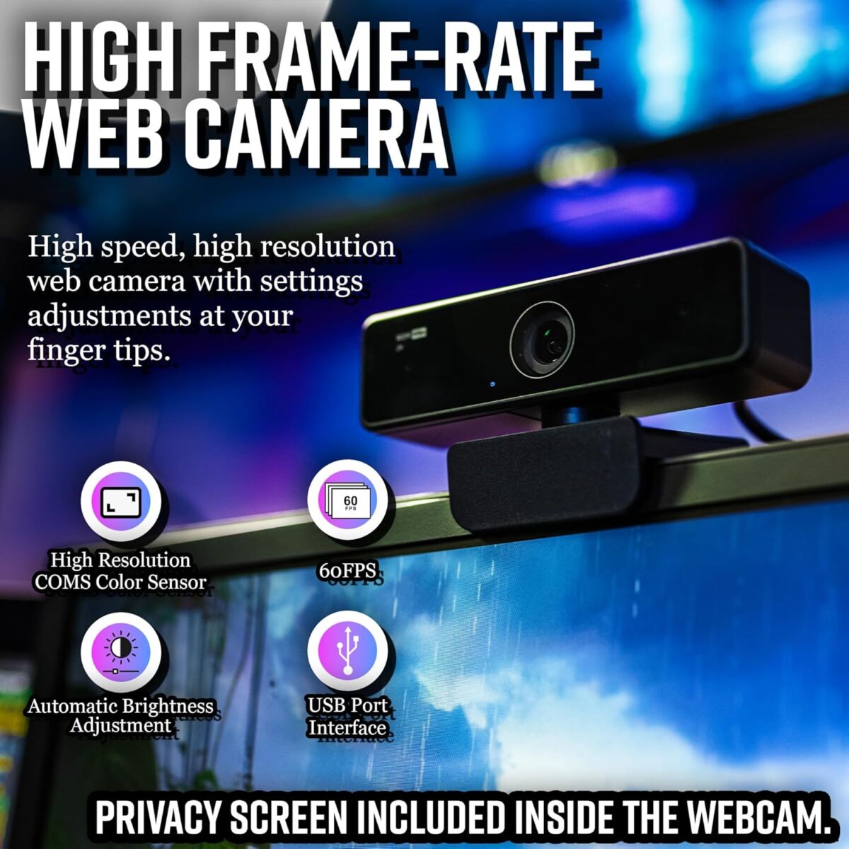 Live Video Streaming Kit (Deluxe)-for Video Call, Gaming, Podcast, YouTube, Content Creation- Includes 2k 60 FPS Webcam, Professional Cardioid Microphone, and LED Flat Light for...