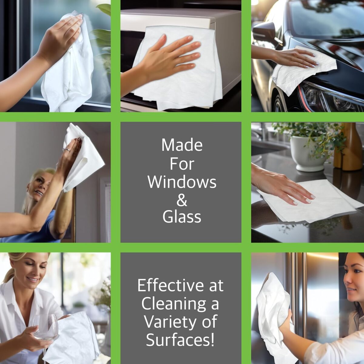 Microfiber Magic Streak Free Cleaning Cloth 6 Pack Clean Any Surface With Just Water Eco Friendly Environmentally Safe Perfect for Window, Mirror, Kitchen, Counters, Appliances,...