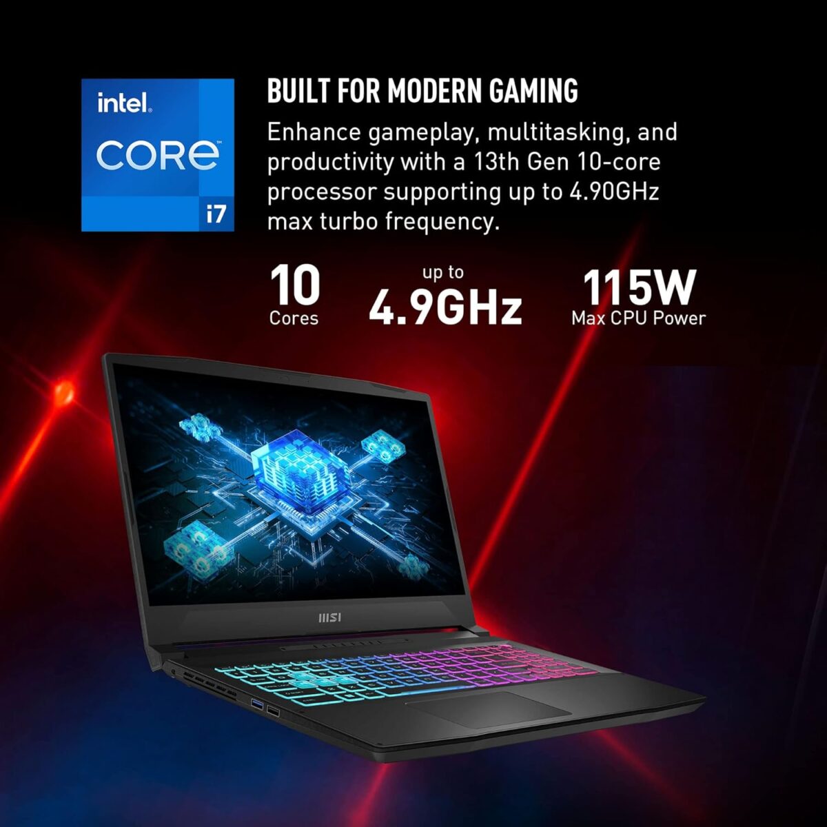MSI Katana 15 HX 15.6â€ 165Hz QHD+ Gaming Laptop: Intel Core i9-14900HX, NVIDIA Geforce RTX 5070, 32GB DDR5, 1TB NVMe SSD, RGB Keyboard, Win 11 Home: Black B14WGK-016US