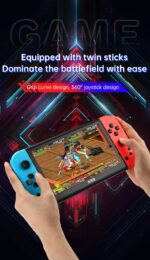 New X80 bluered Handheld Game Console 16gb Build in Many Games 7 inch HD Output Retro Game Cheap Children's Gifts Support TV Playing Games Gameboy Birthday Gift for Kids Adults