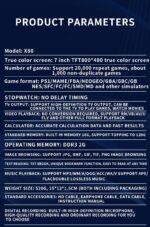 New X80 bluered Handheld Game Console 16gb Build in Many Games 7 inch HD Output Retro Game Cheap Children's Gifts Support TV Playing Games Gameboy Birthday Gift for Kids Adults