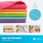 Orighty Microfiber Cleaning Cloth Pack of 12, Highly Absorbent Cleaning Supplies, Lint Free Cloths for Multiple-use, Powerful Dust Removal Clean Rags for House, Kitchen, Car...