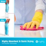 Orighty Microfiber Cleaning Cloth Pack of 12, Highly Absorbent Cleaning Supplies, Lint Free Cloths for Multiple-use, Powerful Dust Removal Clean Rags for House, Kitchen, Car...