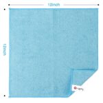 Orighty Microfiber Cleaning Cloth Pack of 12, Highly Absorbent Cleaning Supplies, Lint Free Cloths for Multiple-use, Powerful Dust Removal Clean Rags for House, Kitchen, Car...