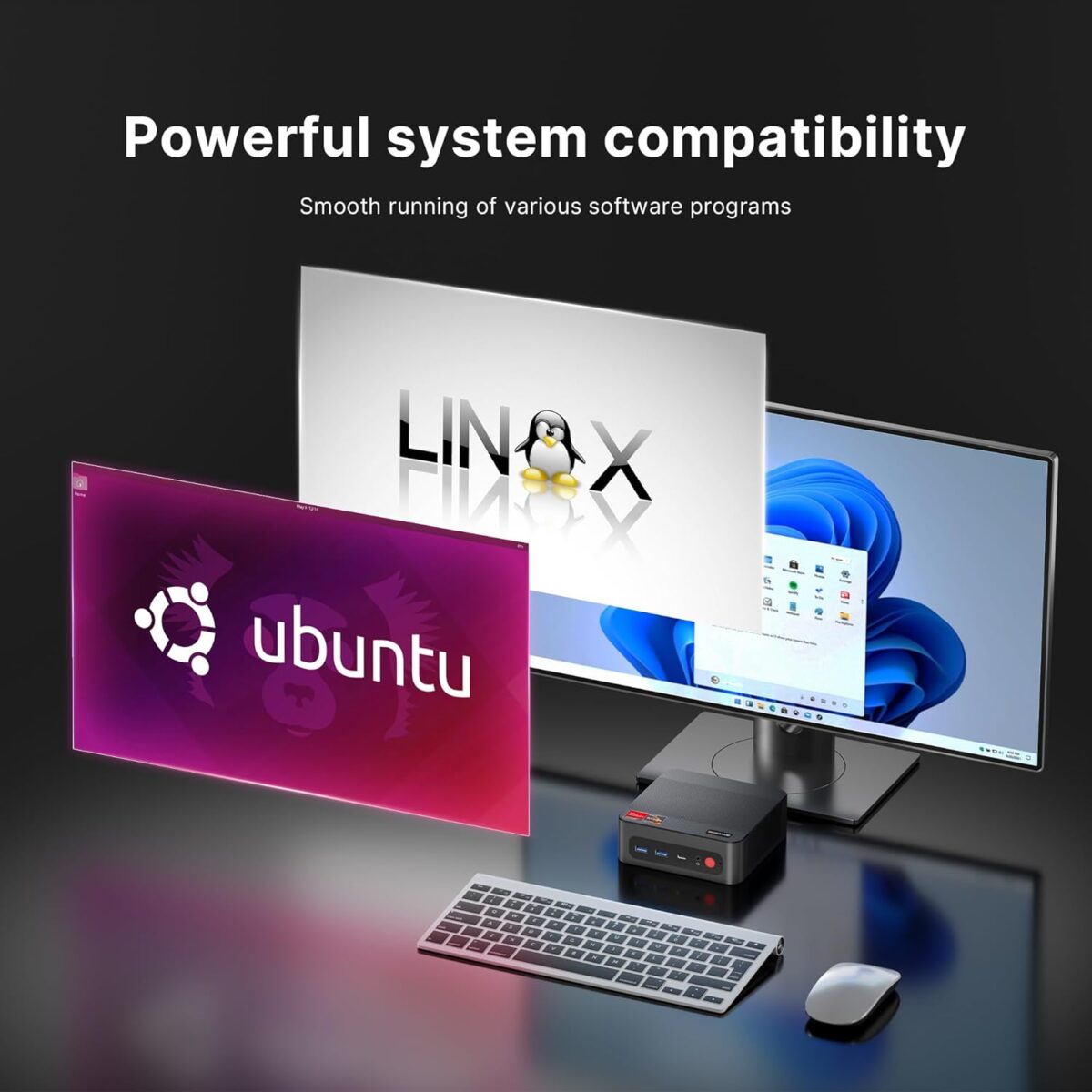 P4 Light Gaming Mini PC, Ryzen 7 5700U, 32GB RAM 1TB SSD, 11 Pro Triple 4K 60HZ Displays Desktop Computers, Support PS3 Emulator Micro PC, HDMI+DP+Type-C, WiFi 6E, BT5.2, Dual...