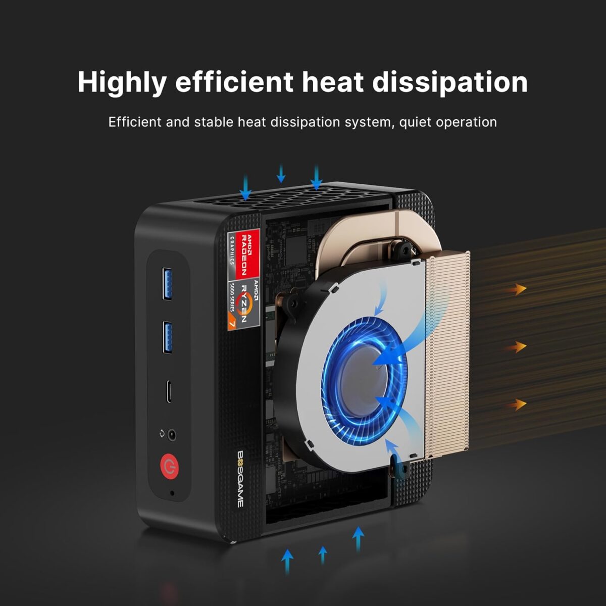 P4 Light Gaming Mini PC, Ryzen 7 5700U, 32GB RAM 1TB SSD, 11 Pro Triple 4K 60HZ Displays Desktop Computers, Support PS3 Emulator Micro PC, HDMI+DP+Type-C, WiFi 6E, BT5.2, Dual...