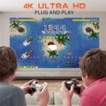 Portable Mini Game Video Projector, 30,000+ Preloaded Games, Android TV 11.0 Smart Projector, 360 ANSI, WiFi & Bluetooth, 1080P HD, Ideal for Home Theater, Gaming, Camping &...