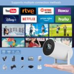 Portable Mini Game Video Projector, 30,000+ Preloaded Games, Android TV 11.0 Smart Projector, 360 ANSI, WiFi & Bluetooth, 1080P HD, Ideal for Home Theater, Gaming, Camping &...