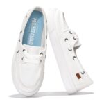 Project Cloud Sneakers for Women - Memory Foam Spring Shoes for Women Footwear - Slip-On Boat Shoes - Non Slip Fashion Sneakers - Lightweight Loafers (Seasalt)