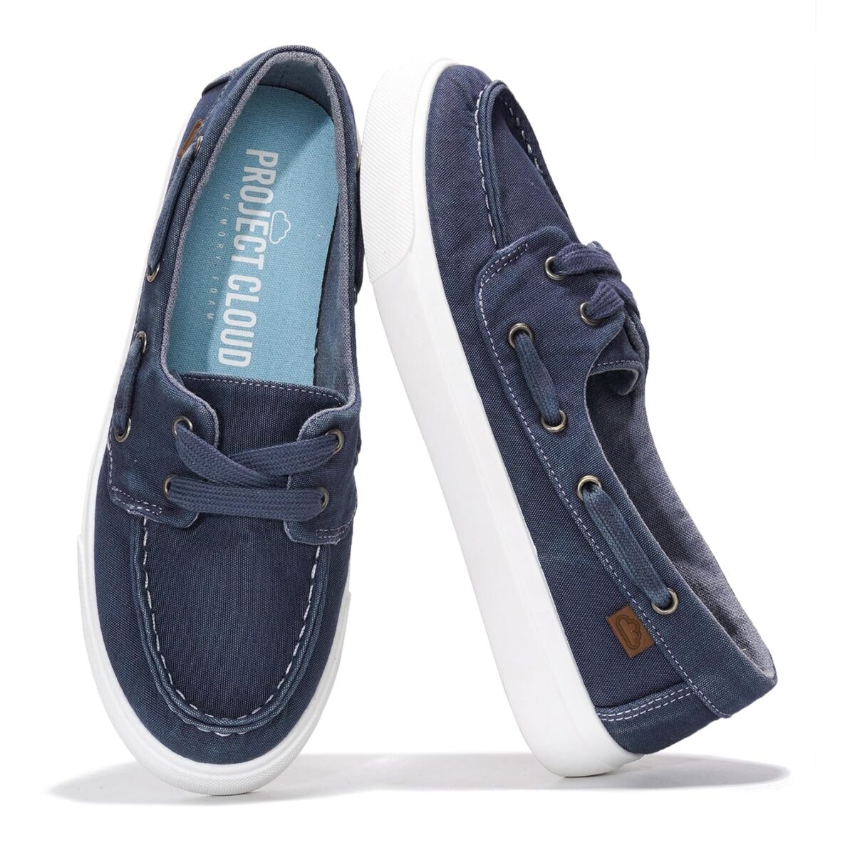 Project Cloud Sneakers for Women - Memory Foam Spring Shoes for Women Footwear - Slip-On Boat Shoes - Non Slip Fashion Sneakers - Lightweight Loafers (Seasalt)