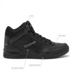 Reebok Royal BB4500 Hi2 High Top Sneakers for Men, Black or White Mens Basketball Shoes, Medium or Wide Width Size 7 to 14 Athletic Mens Shoes