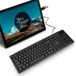 Rii RK907 Ultra-Slim Compact USB Wired Keyboard for Mac and PC,Windows 10/8 / 7 / Vista/XP (Black) (1PCS)