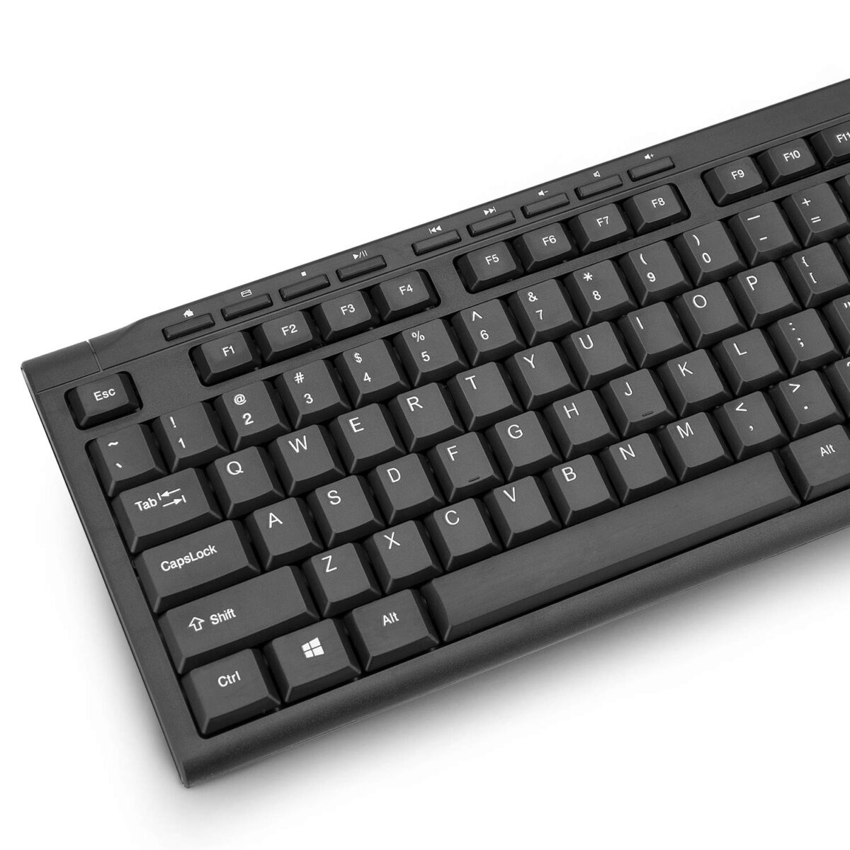 Rii RK907 Ultra-Slim Compact USB Wired Keyboard for Mac and PC,Windows 10/8 / 7 / Vista/XP (Black) (1PCS)