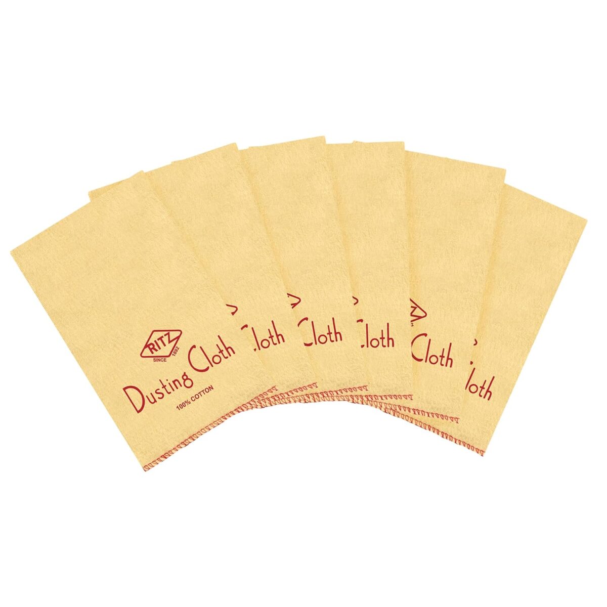 Ritz Duvateen Flannel Dusting Cloth, Yellow, 6 Pack