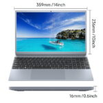 RNRUO 15.6 inch 1080p Laptop Computer 8GB RAM 256GB SSD with 4 Core Intel Pentium J3710 Up to 2.64 GHz, 1920*1080 IPS, WiFi 5 BT5.0, Windows 11