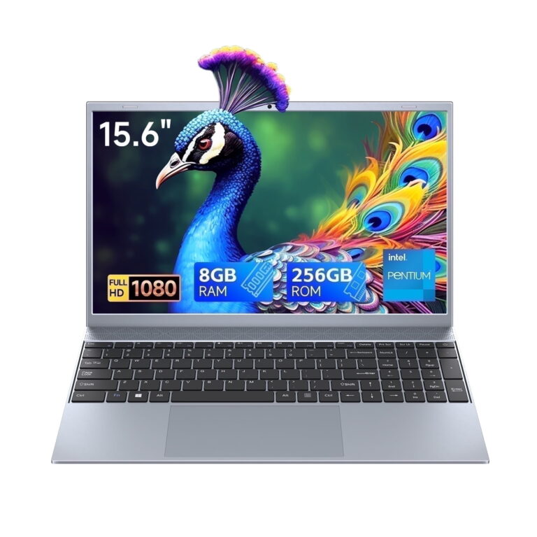 RNRUO 15.6 inch 1080p Laptop Computer 8GB RAM 256GB SSD with 4 Core Intel Pentium J3710 Up to 2.64 GHz, 1920*1080 IPS, WiFi 5 BT5.0, Windows 11