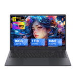 RNRUO 15.6" Windows 11 Pro Laptop, 16GB RAM 1TB SSD, Intel Celeron N5095 2.9GHz Fingerprint Backlit Keyboard 1920*1080 IPS FHD Display for Student, Home Office, Business