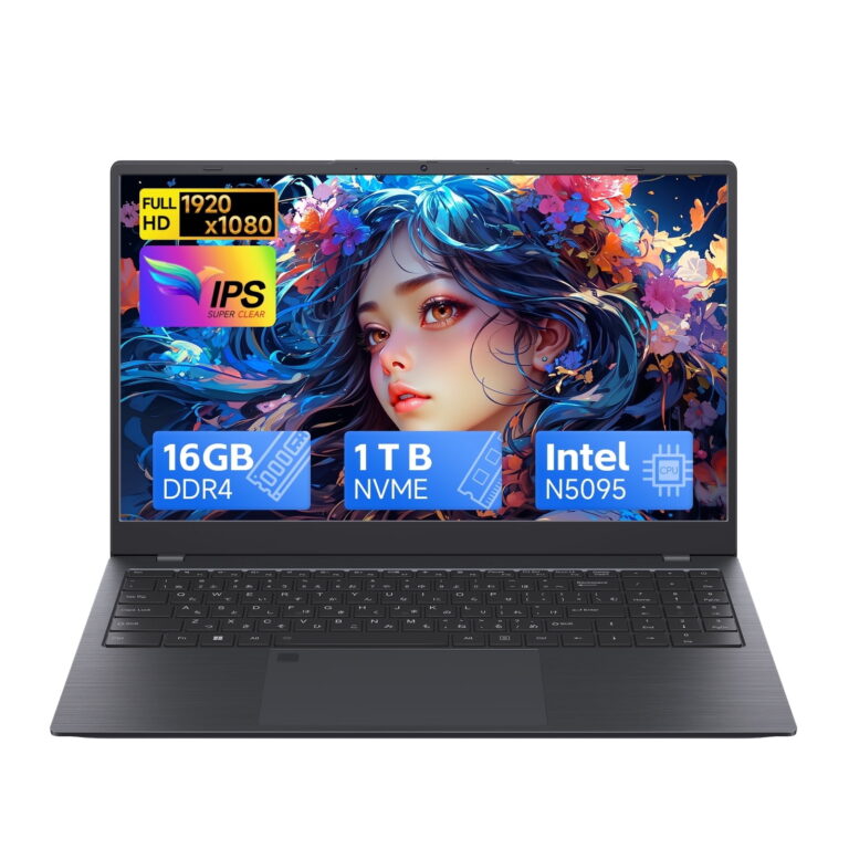 RNRUO 15.6" Windows 11 Pro Laptop, 16GB RAM 1TB SSD, Intel Celeron N5095 2.9GHz Fingerprint Backlit Keyboard 1920*1080 IPS FHD Display for Student, Home Office, Business