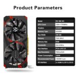 RX 580 Graphics Card 8GB GDDR5 2048 SP PCIe 3.0 Dual Fan Cooling DirectX 12 256-Bit HDMI/DP/DVI Outputs Video vard for Gaming PC and Streaming