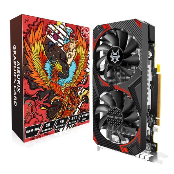 RX 580 Graphics Card 8GB GDDR5 2048 SP PCIe 3.0 Dual Fan Cooling DirectX 12 256-Bit HDMI/DP/DVI Outputs Video vard for Gaming PC and Streaming
