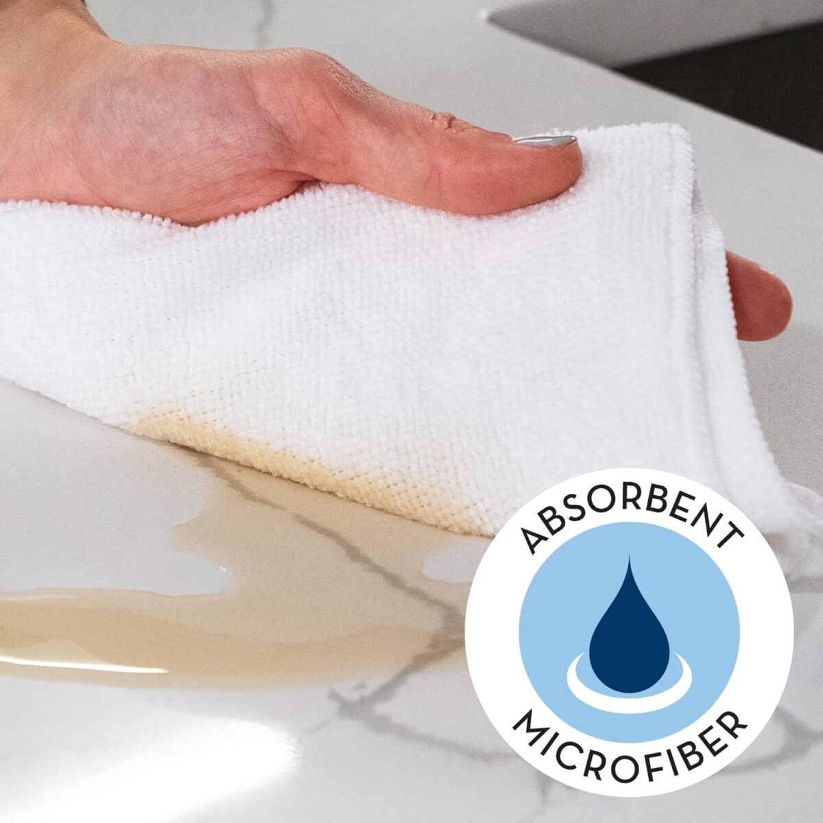 S&T INC. 100 Pack Microfiber Cleaning Cloth, Bulk Towels for Home, Reusable Microfiber Towels for Cars, Cleaning Rags, Light Blue, 11.5 Inches x 11.5 Inches, 100 Count