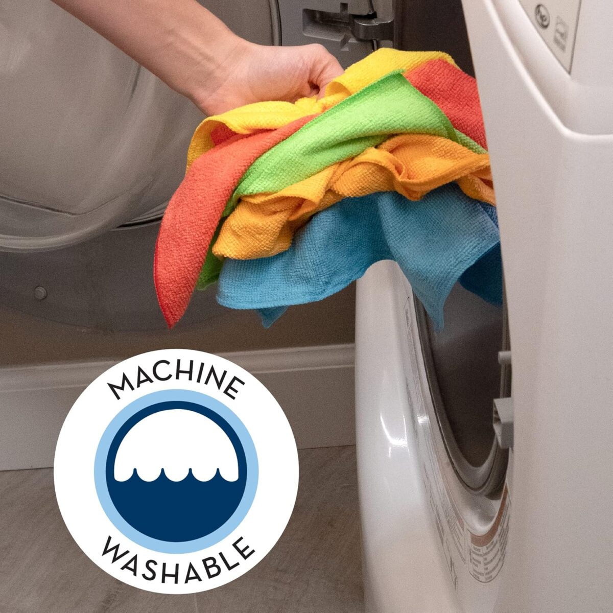 S&T INC. 100 Pack Microfiber Cleaning Cloth, Bulk Towels for Home, Reusable Microfiber Towels for Cars, Cleaning Rags, Assorted, 11.5 Inches x 11.5 Inches, 100 Count