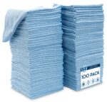S&T INC. 50 Pack Microfiber Cleaning Cloth, Bulk Towels for Home, Reusable Microfiber Towels for Cars, Cleaning Rags, White, 11.5 Inches x 11.5 Inches, 50 Count