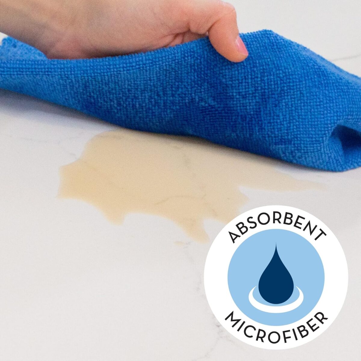 S&T INC. 50 Pack Microfiber Cleaning Cloth with Box, Bulk Towels for Home, Reusable Microfiber Towels for Cars, Cleaning Rags, White, 11.8 Inches x 11.8 Inches, 50 Count